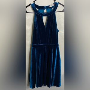 Altar’d State Teal Velvet Dress